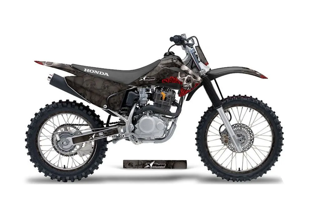 Honda CRF150 F Dirt Bike Graphic Kit - 2003-2007 Bone Collector Black