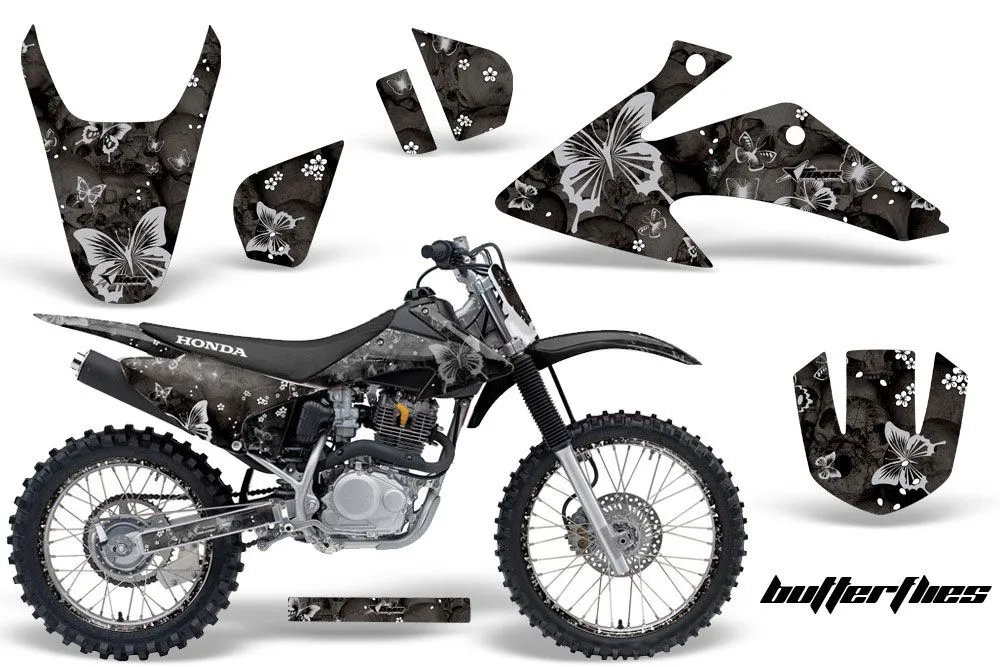 Honda CRF150 F Dirt Bike Graphic Kit - 2008-2014 Butterfly Black