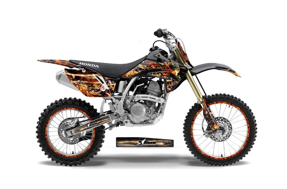 Honda CRF150 R Dirt Bike Graphic Kit - 2007-2016 Firestorm White