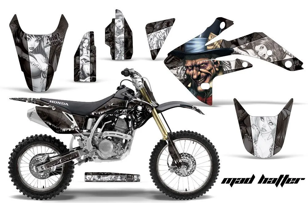 Honda CRF150 R Dirt Bike Graphic Kit - 2007-2016 Mad Hatter Black