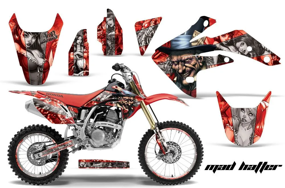 Honda CRF150 R Dirt Bike Graphic Kit - 2007-2016 Mad Hatter Red