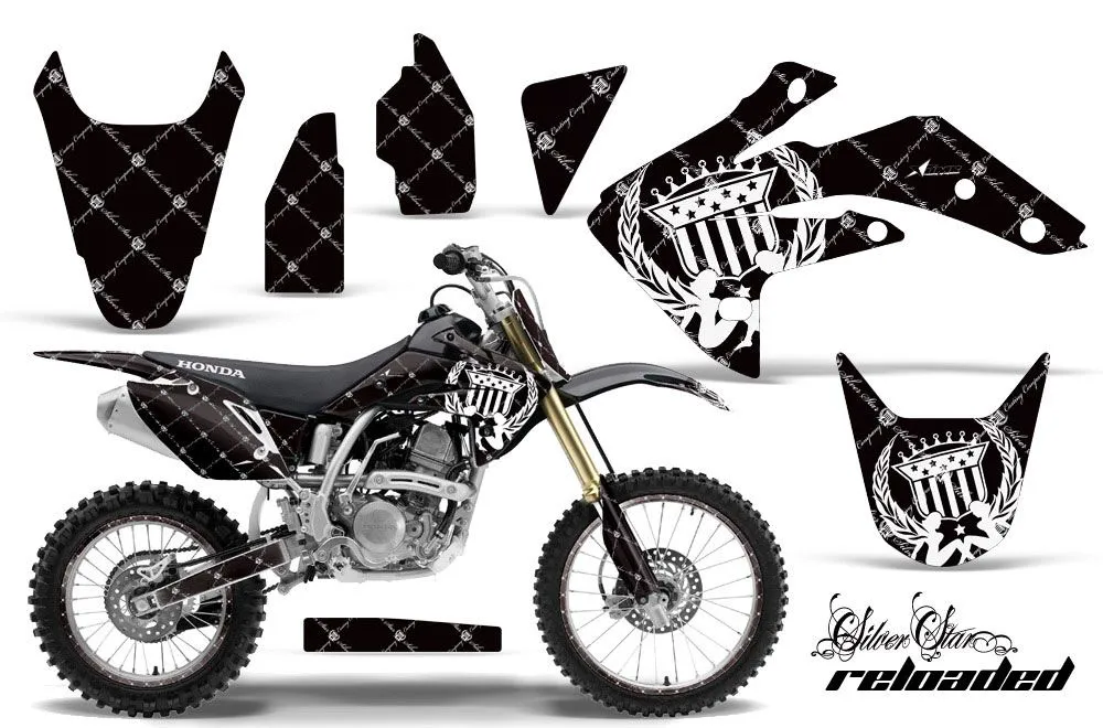 Honda CRF150 R Dirt Bike Graphic Kit - 2007-2016 Silver Star - Reloaded White
