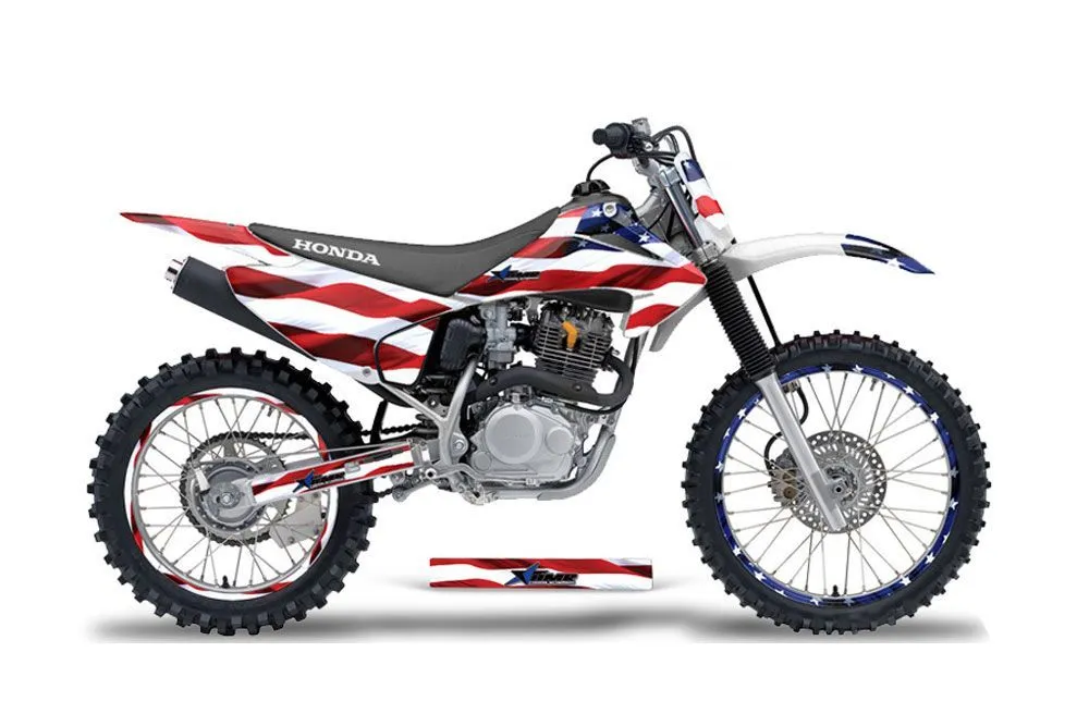 Honda CRF230 F Dirt Bike Graphic Kit - 2003-2007 Stars and Stripes Red White & Blue