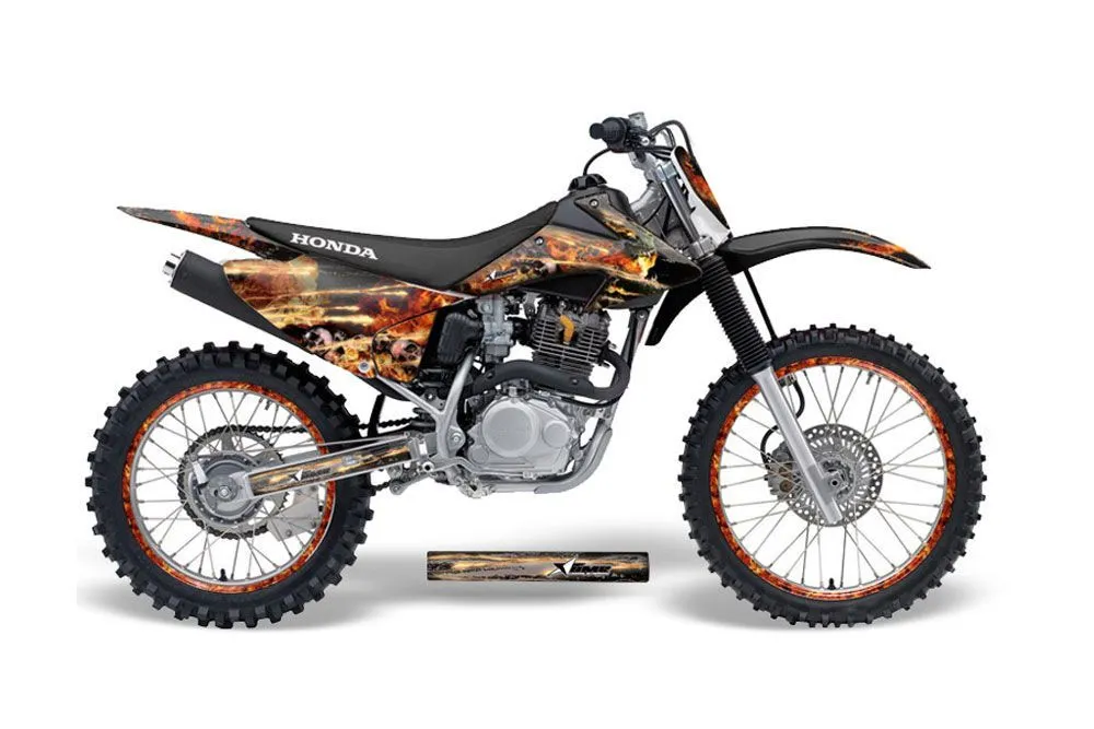 Honda CRF230 F Dirt Bike Graphic Kit - 2008-2014 Firestorm Black