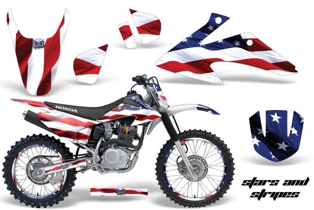 Honda CRF230 F Dirt Bike Graphic Kit - 2008-2014 Stars and Stripes Red White & Blue