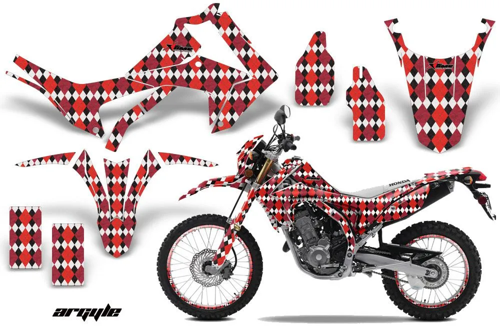 Honda CRF250 L Enduro Dirt Bike Graphic Kit - 2013-2020 Argyle Red