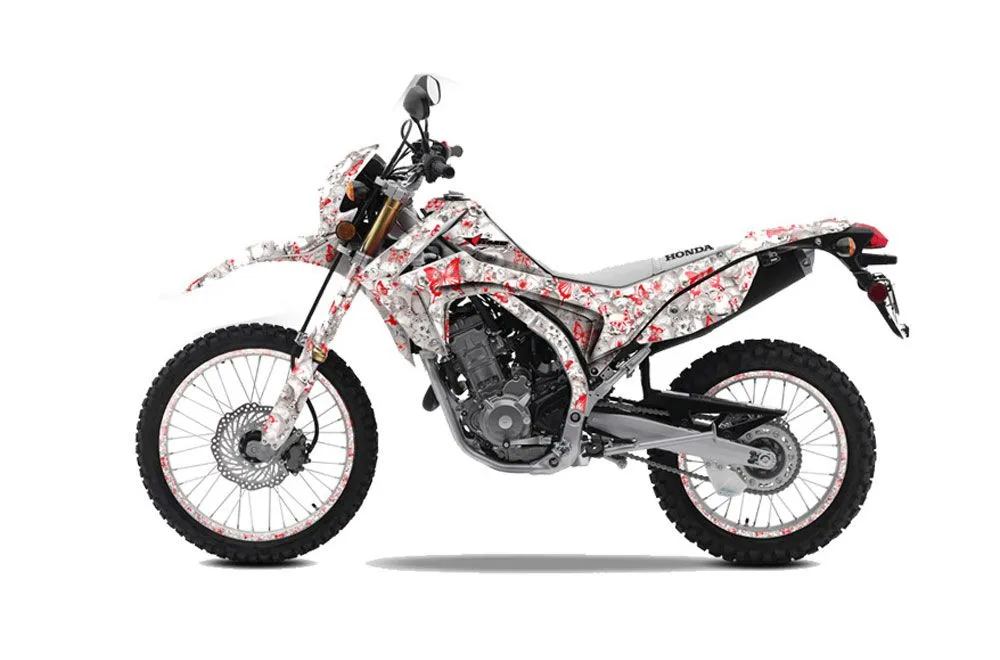 Honda CRF250 M Enduro Dirt Bike Graphic Kit - 2013-2020 Butterfly White