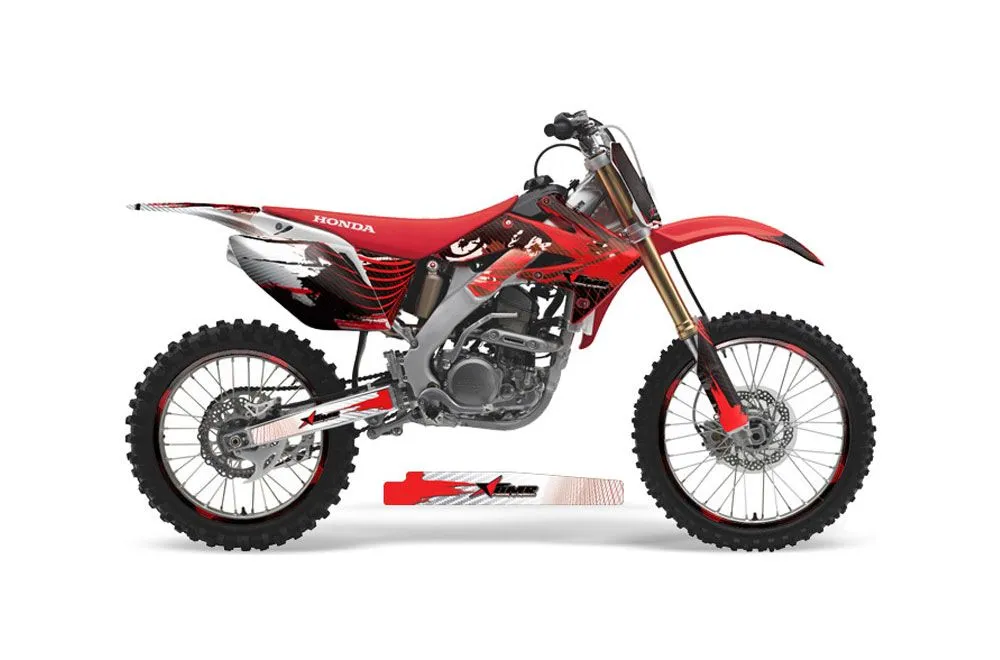 Honda CRF250 R Dirt Bike Graphic Kit - 2004-2013 Carbon X Red