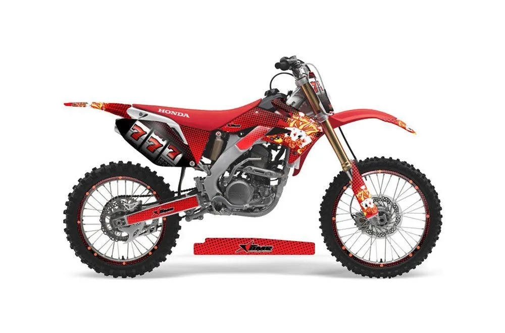 Honda CRF250 R Dirt Bike Graphic Kit - 2004-2013 Jackpot Red