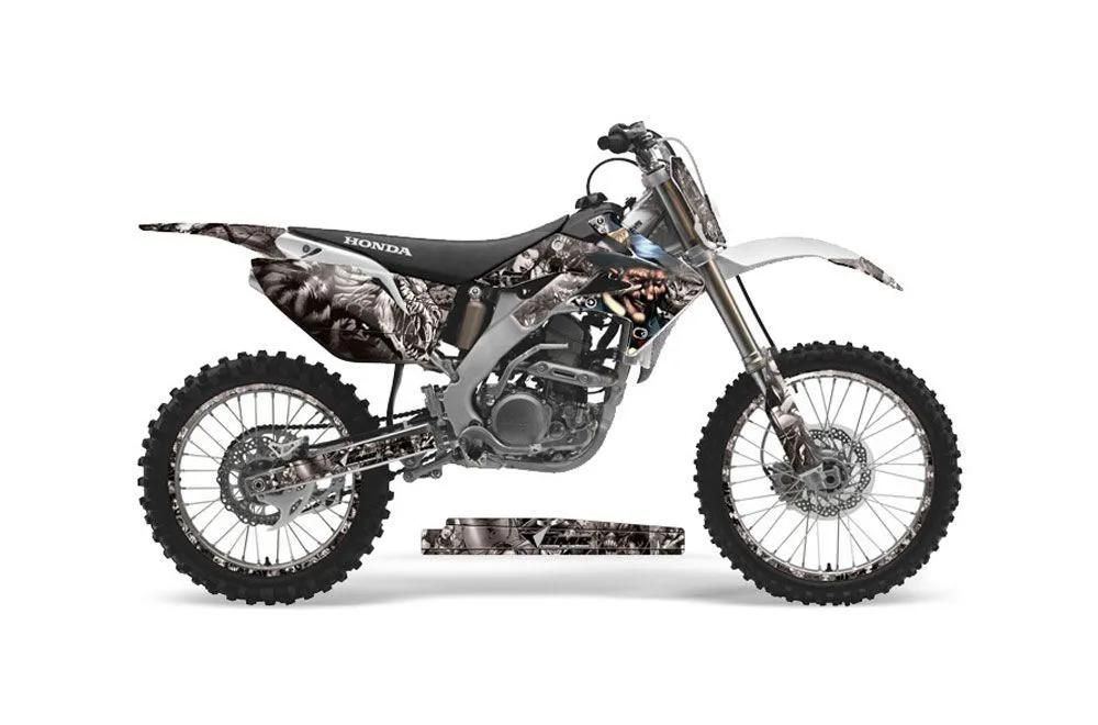 Honda CRF250 R Dirt Bike Graphic Kit - 2004-2013 Mad Hatter Silver