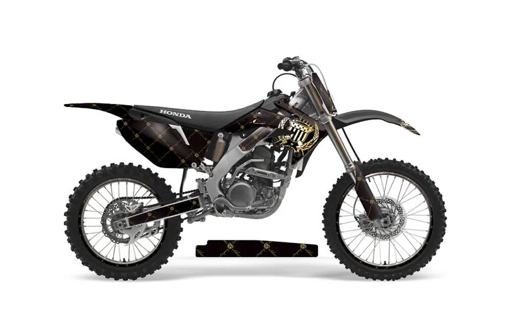 Honda CRF250 R Dirt Bike Graphic Kit - 2004-2013 Silver Star - Reloaded Gold
