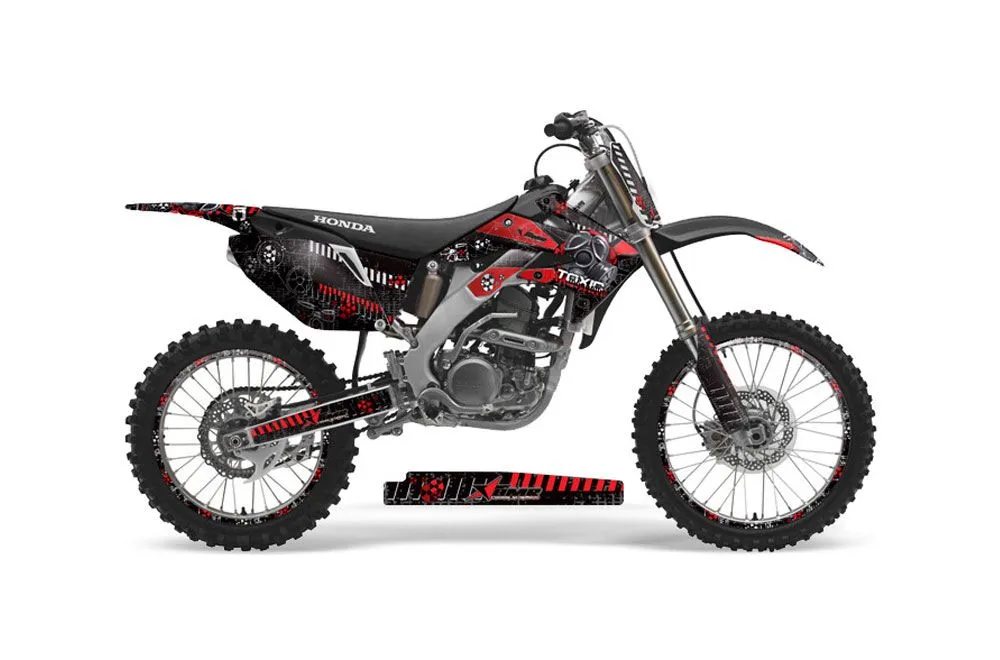 Honda CRF250 R Dirt Bike Graphic Kit - 2004-2013 Toxicity Red