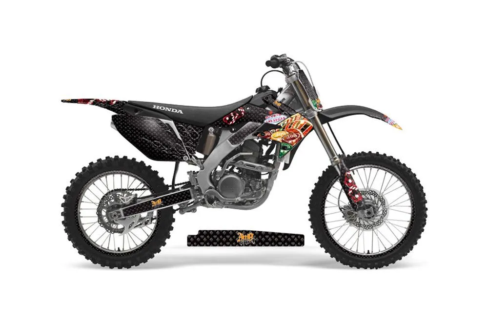 Honda CRF250 R Dirt Bike Graphic Kit - 2004-2013 Vegas Baller Black