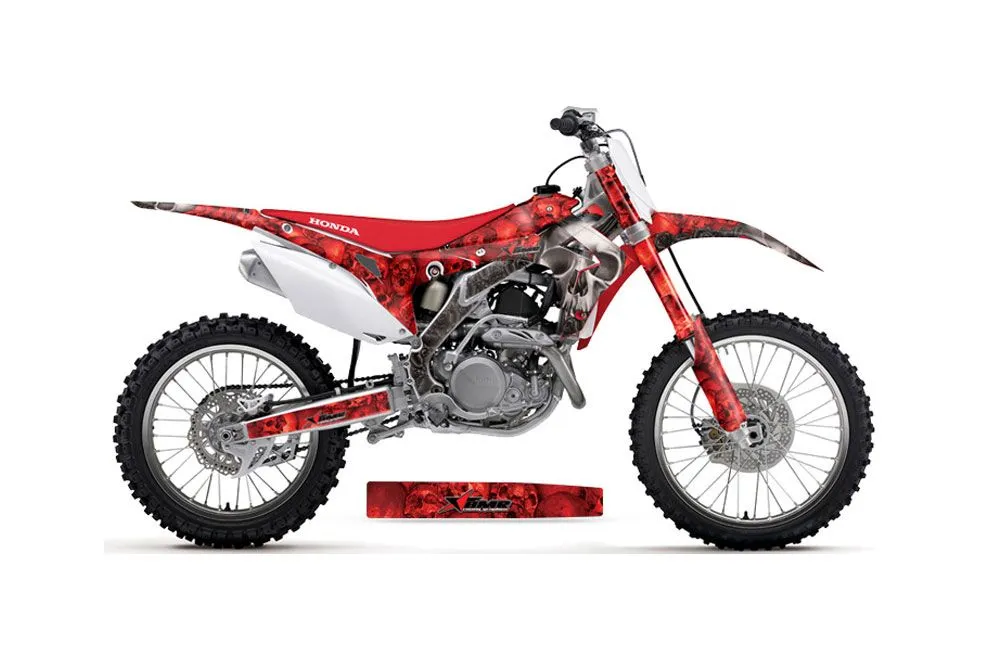 Honda CRF250 R Dirt Bike Graphic Kit - 2014-2017 Bone Collector Red