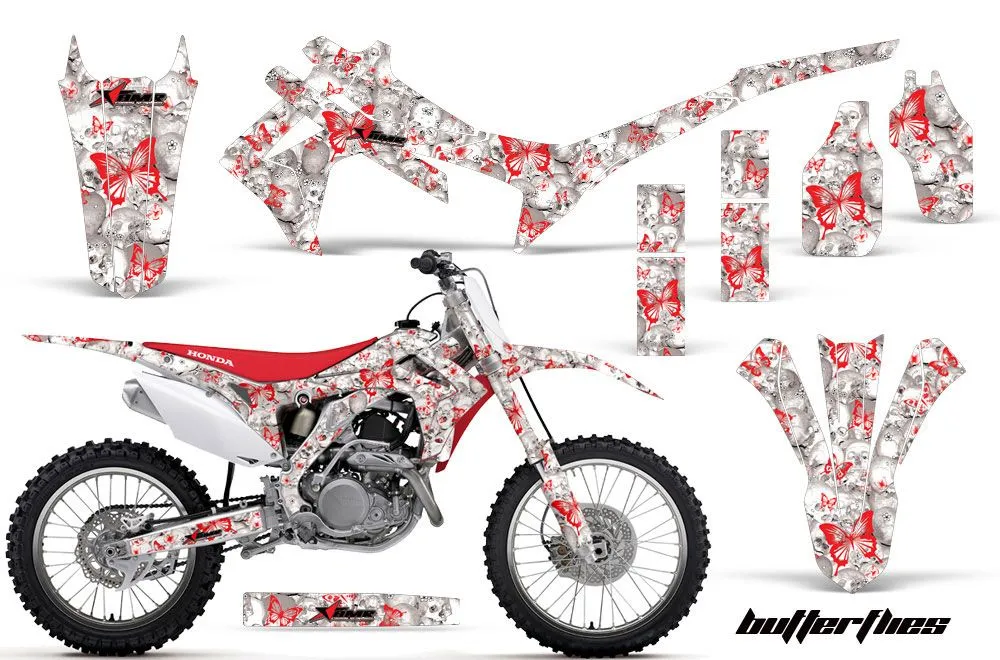 Honda CRF250 R Dirt Bike Graphic Kit - 2014-2017 Butterfly White