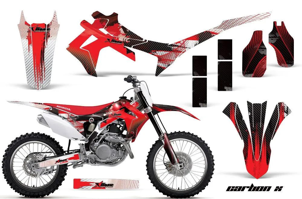 Honda CRF250 R Dirt Bike Graphic Kit - 2014-2017 Carbon X Red