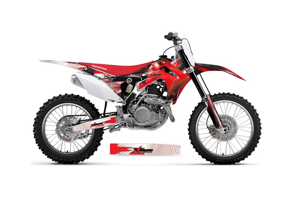 Honda CRF250 R Dirt Bike Graphic Kit - 2014-2017 Carbon X Red