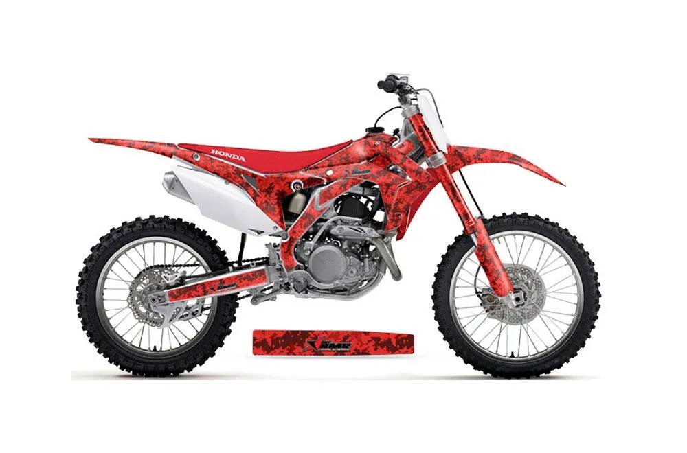 Honda CRF250 R Dirt Bike Graphic Kit - 2014-2017 Digicamo Red