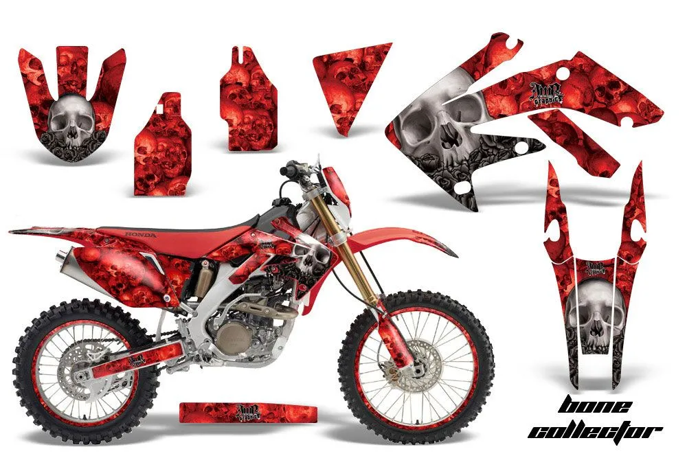 Honda CRF250 X Dirt Bike Graphic Kit - 2004-2017 Bone Collector Red