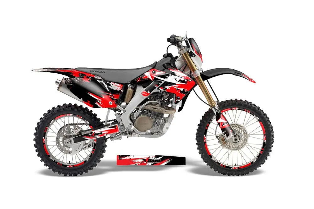 Honda CRF250 X Dirt Bike Graphic Kit - 2004-2017 Street Star Red