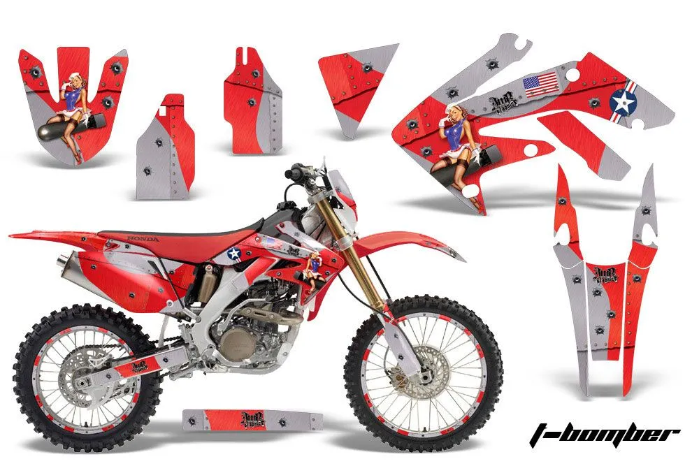 Honda CRF250 X Dirt Bike Graphic Kit - 2004-2017 T Bomber Red