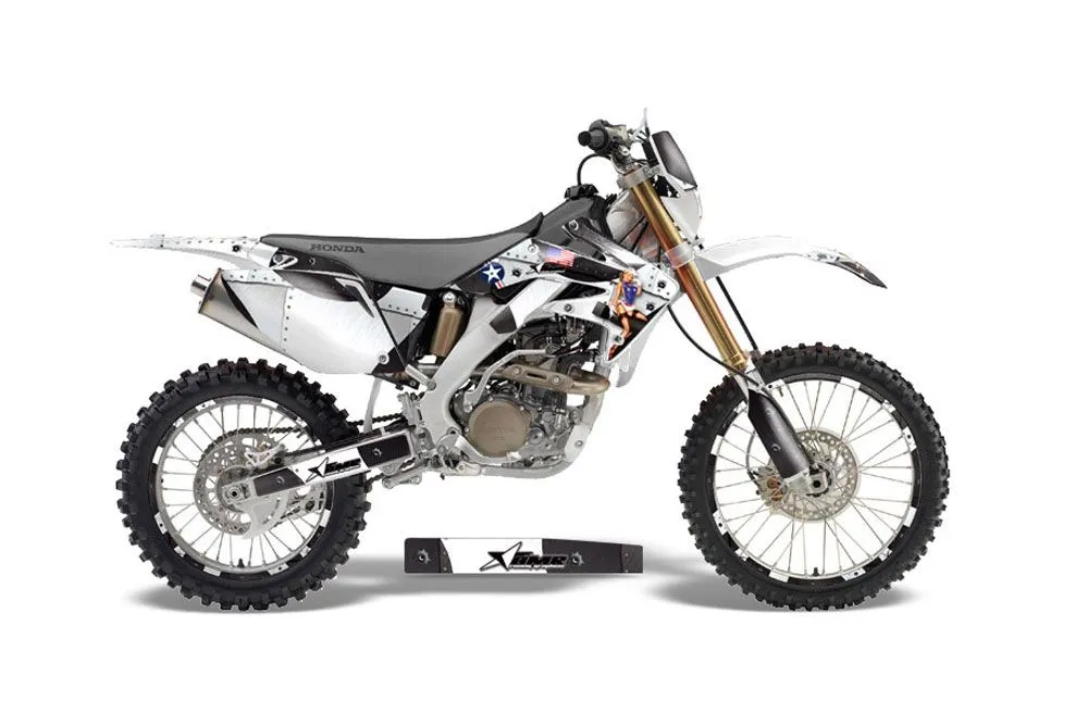 Honda CRF250 X Dirt Bike Graphic Kit - 2004-2017 T Bomber White