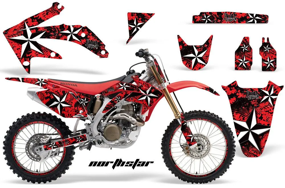 Honda CRF450 R Dirt Bike Graphic Kit - 2002-2012 Northstar Red