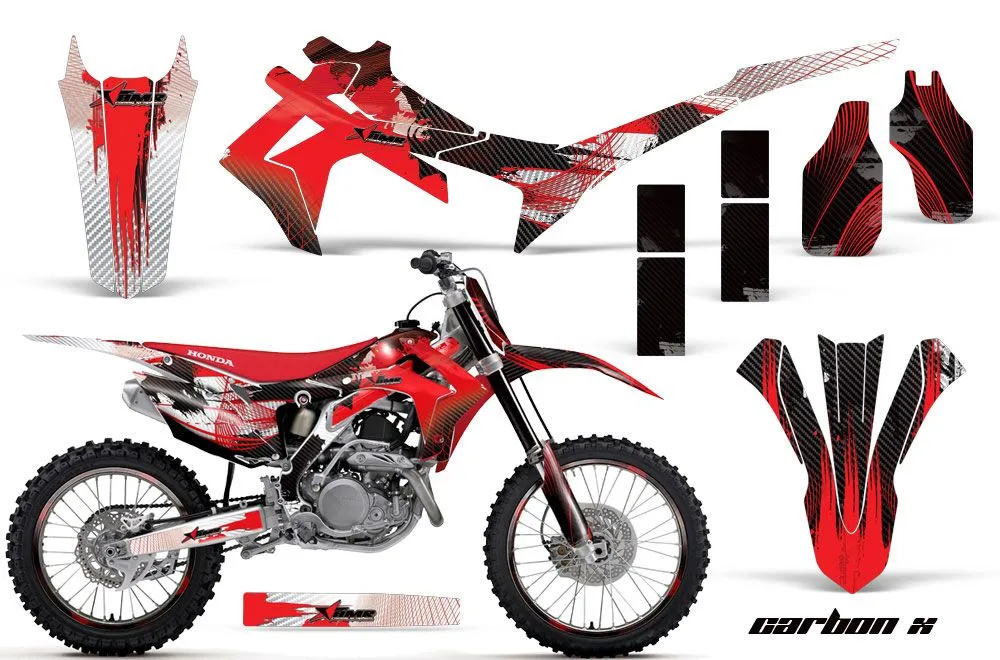 Honda CRF450 R Dirt Bike Graphic Kit - 2013-2016 Carbon X Red