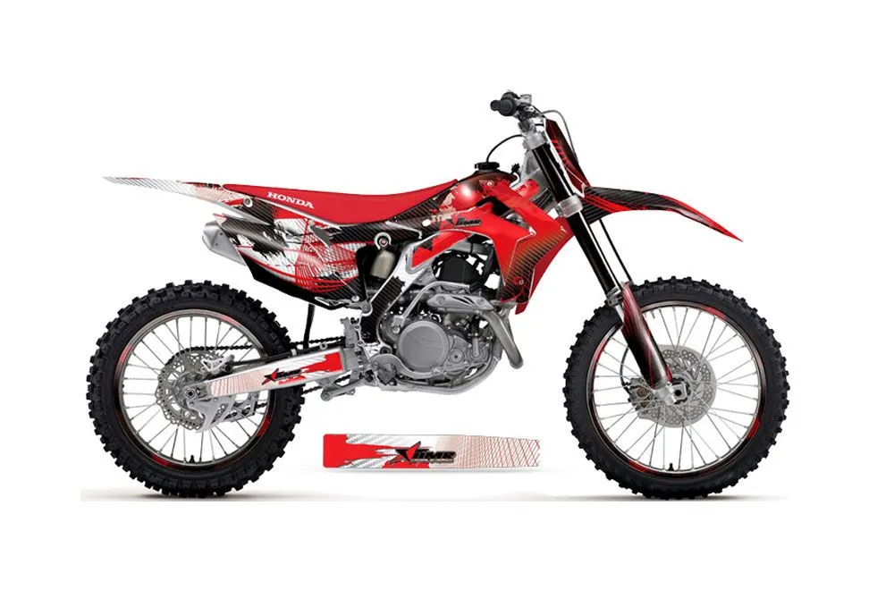 Honda CRF450 R Dirt Bike Graphic Kit - 2013-2016 Carbon X Red