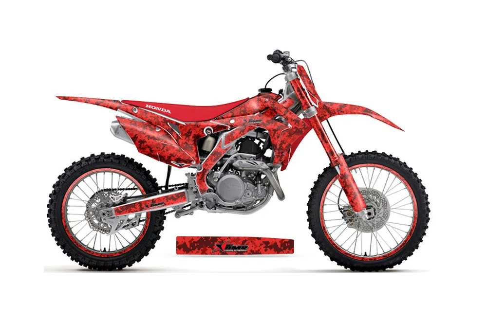 Honda CRF450 R Dirt Bike Graphic Kit - 2013-2016 Digicamo Red
