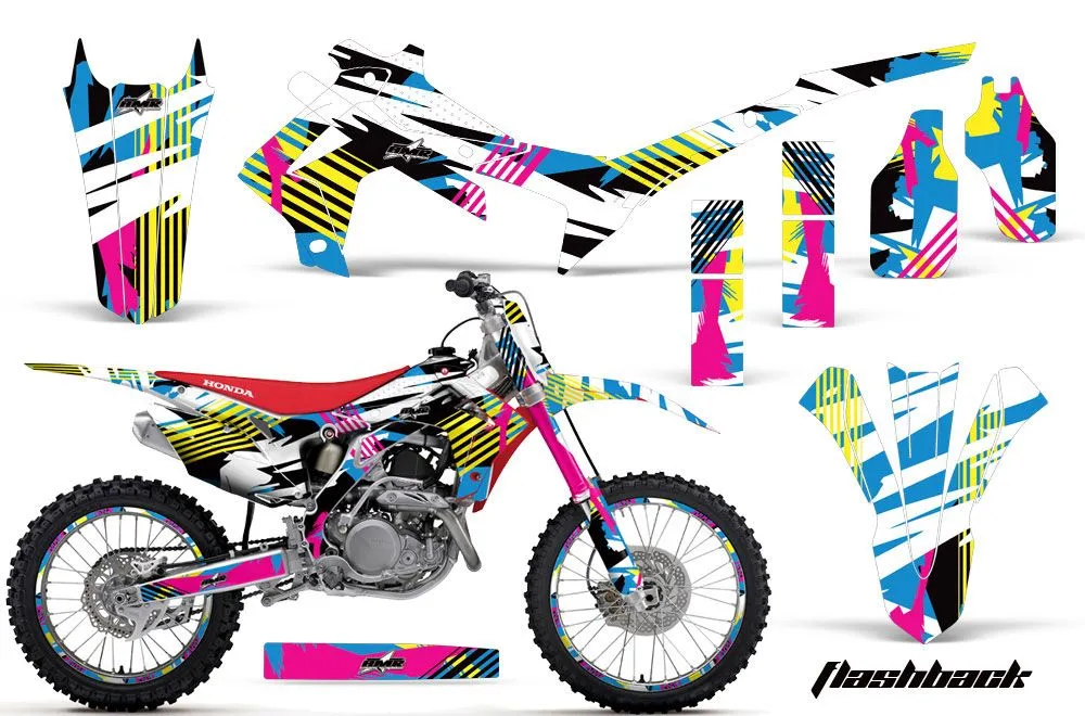 Honda CRF450 R Dirt Bike Graphic Kit - 2013-2016 Flashback