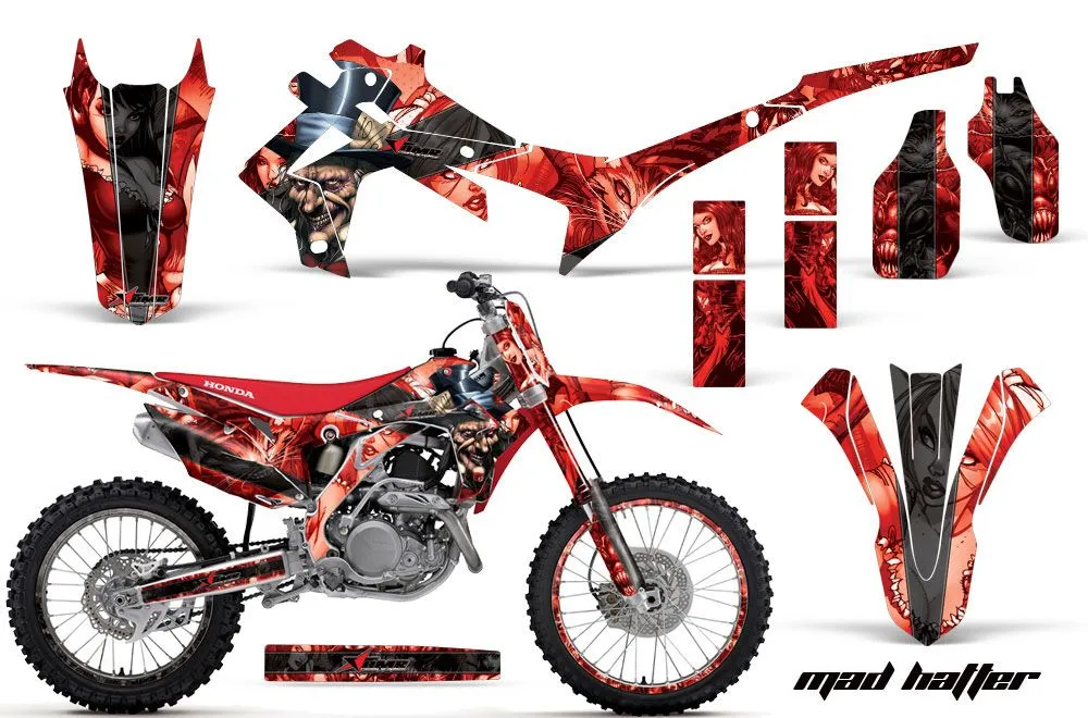 Honda CRF450 R Dirt Bike Graphic Kit - 2013-2016 Mad Hatter Red