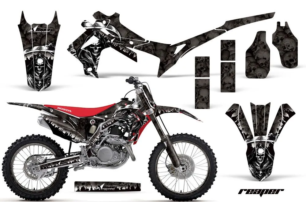 Honda CRF450 R Dirt Bike Graphic Kit - 2013-2016 Reaper Black