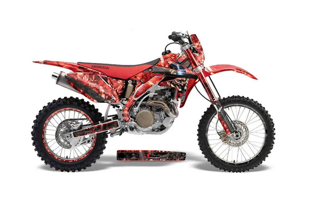 Honda CRF450 X Dirt Bike Graphic Kit - 2005-2016 Mad Hatter Red