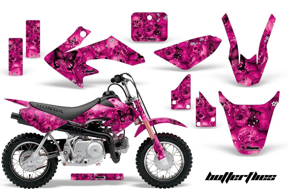 Honda CRF50 Dirt Bike Graphic Kit - 2004-2024 Butterfly Pink
