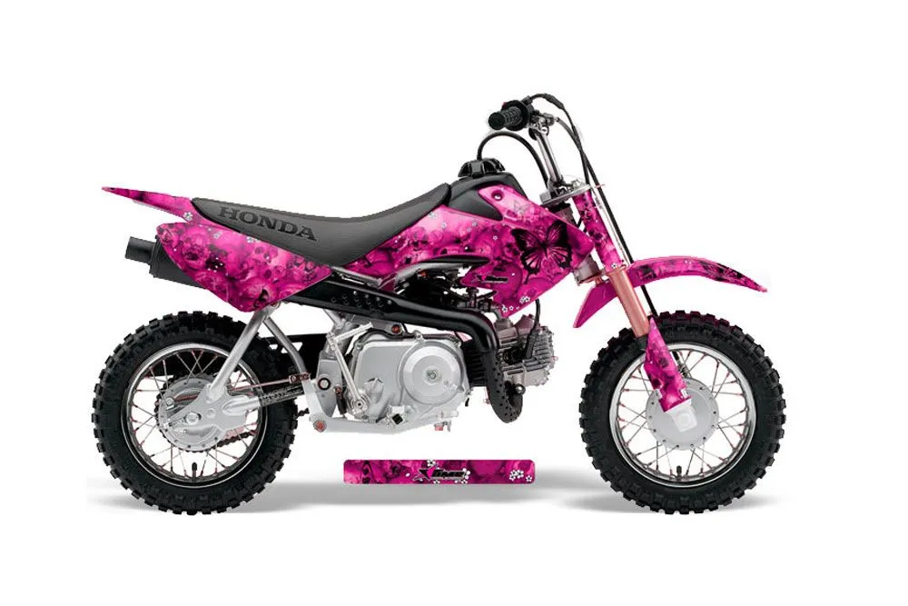 Honda CRF50 Dirt Bike Graphic Kit - 2004-2024 Butterfly Pink