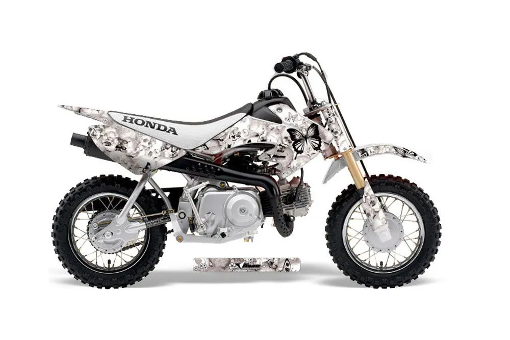 Honda CRF50 Dirt Bike Graphic Kit - 2004-2024 Butterfly White