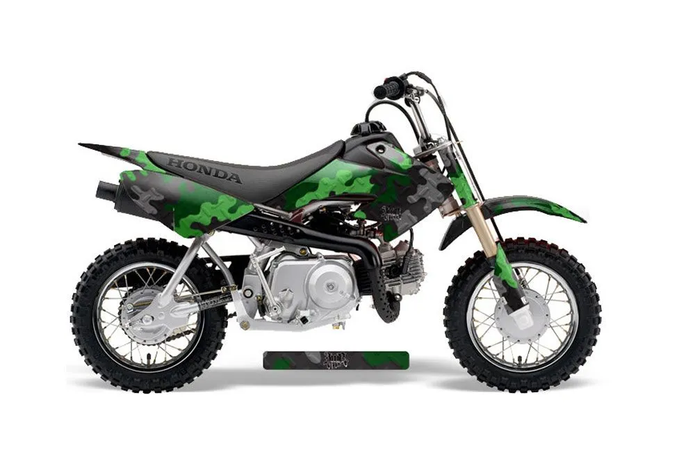 Honda CRF50 Dirt Bike Graphic Kit - 2004-2024 Camoplate Green
