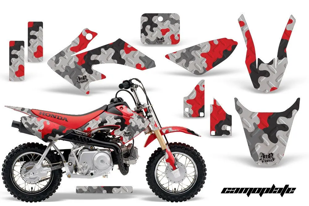 Honda CRF50 Dirt Bike Graphic Kit - 2004-2024 Camoplate Red