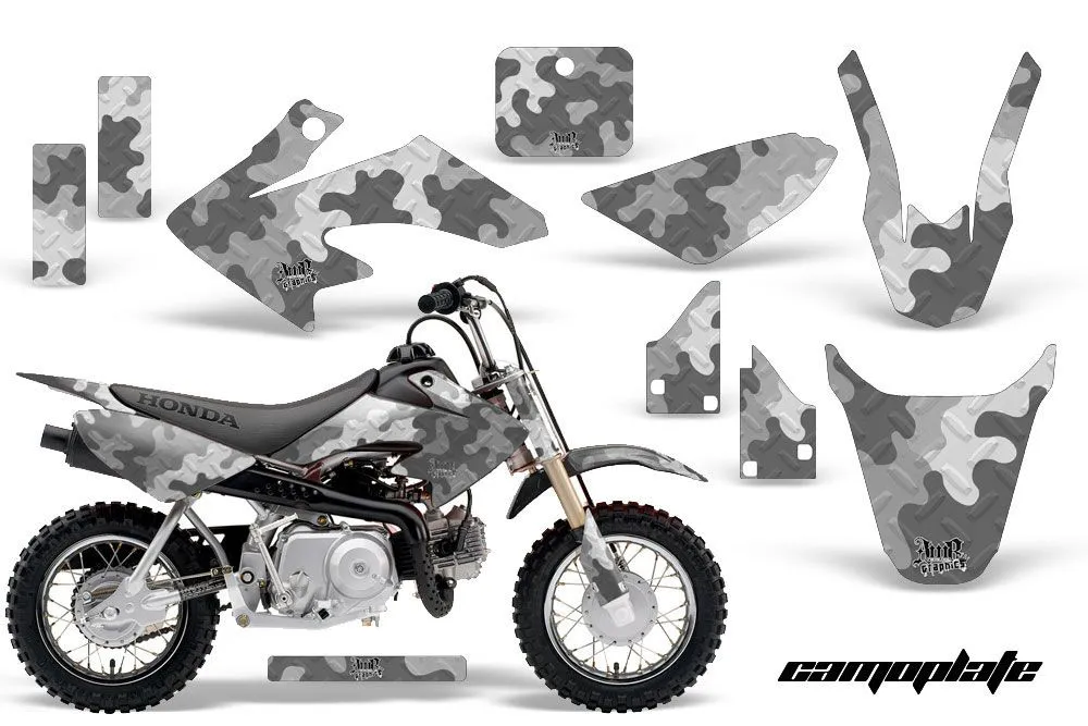 Honda CRF50 Dirt Bike Graphic Kit - 2004-2024 Camoplate Silver