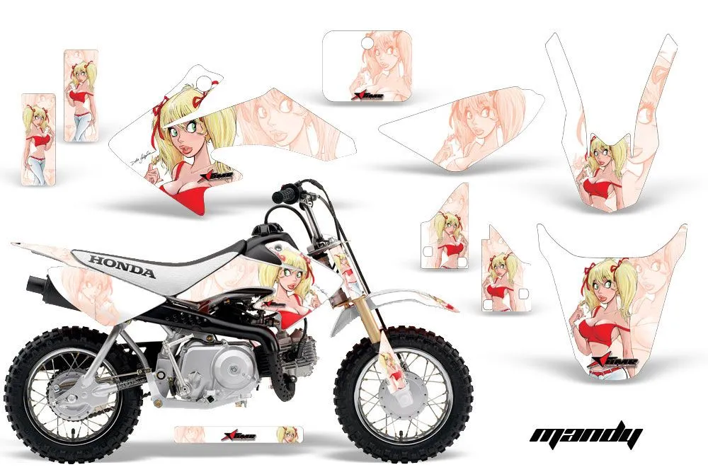 Honda CRF50 Dirt Bike Graphic Kit - 2004-2024 Mandy White