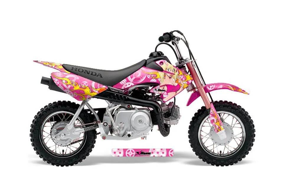 Honda CRF50 Dirt Bike Graphic Kit - 2004-2024 Motorhead Mandy Pink
