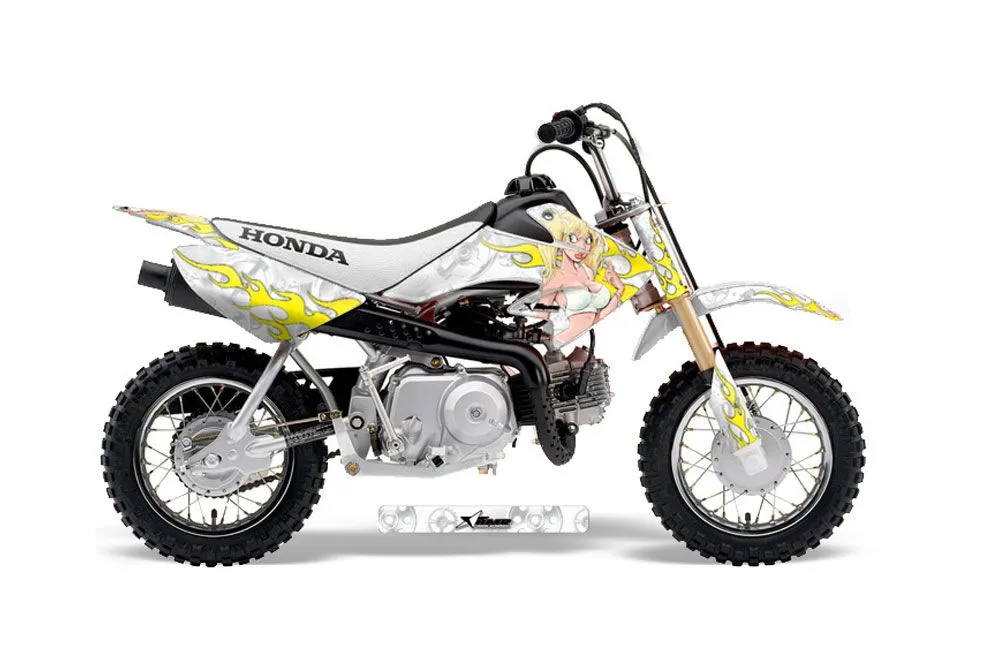 Honda CRF50 Dirt Bike Graphic Kit - 2004-2024 Motorhead Mandy White