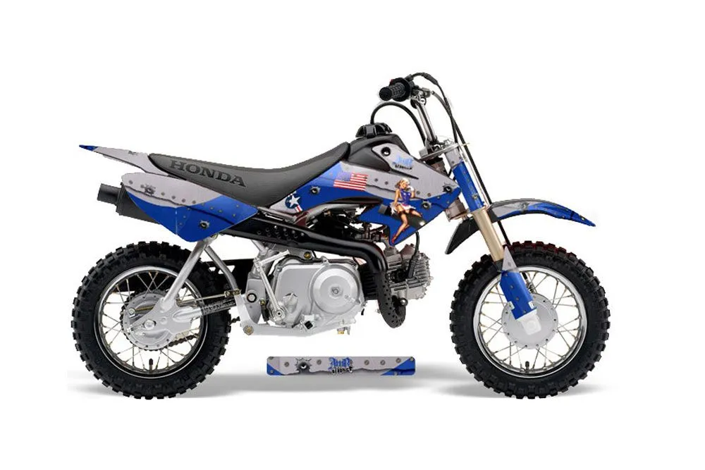 Honda CRF50 Dirt Bike Graphic Kit - 2004-2024 T Bomber Blue
