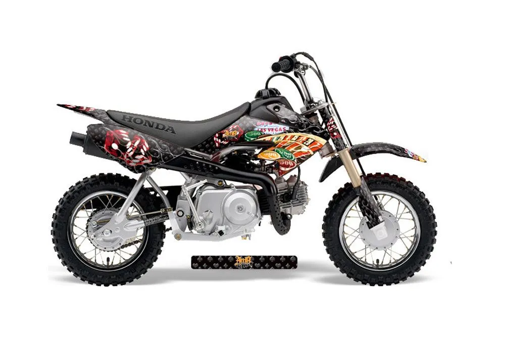 Honda CRF50 Dirt Bike Graphic Kit - 2004-2024 Vegas Baller Black