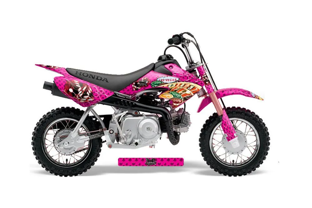 Honda CRF50 Dirt Bike Graphic Kit - 2004-2024 Vegas Baller Pink