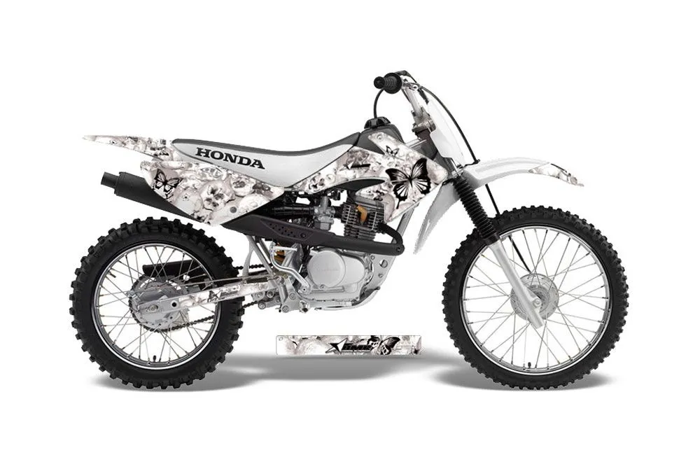 Honda CRF70 Dirt Bike Graphic Kit - 2004-2015 Butterfly White