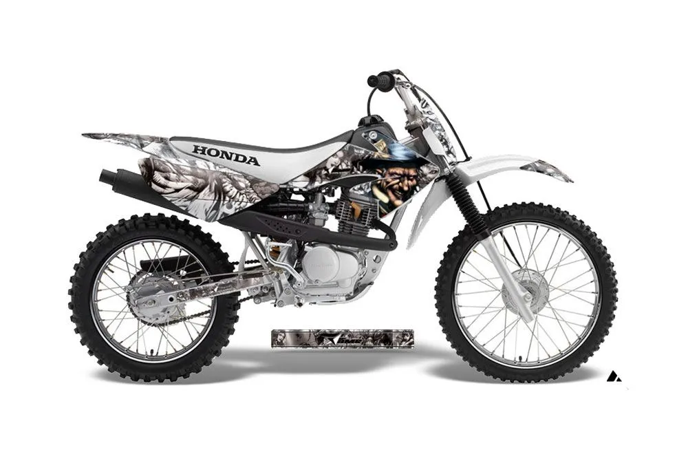 Honda CRF70 Dirt Bike Graphic Kit - 2004-2015 Mad Hatter White