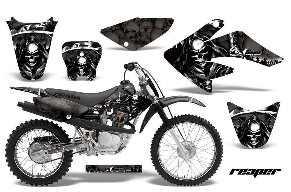 Honda CRF70 Dirt Bike Graphic Kit - 2004-2015 Reaper Black