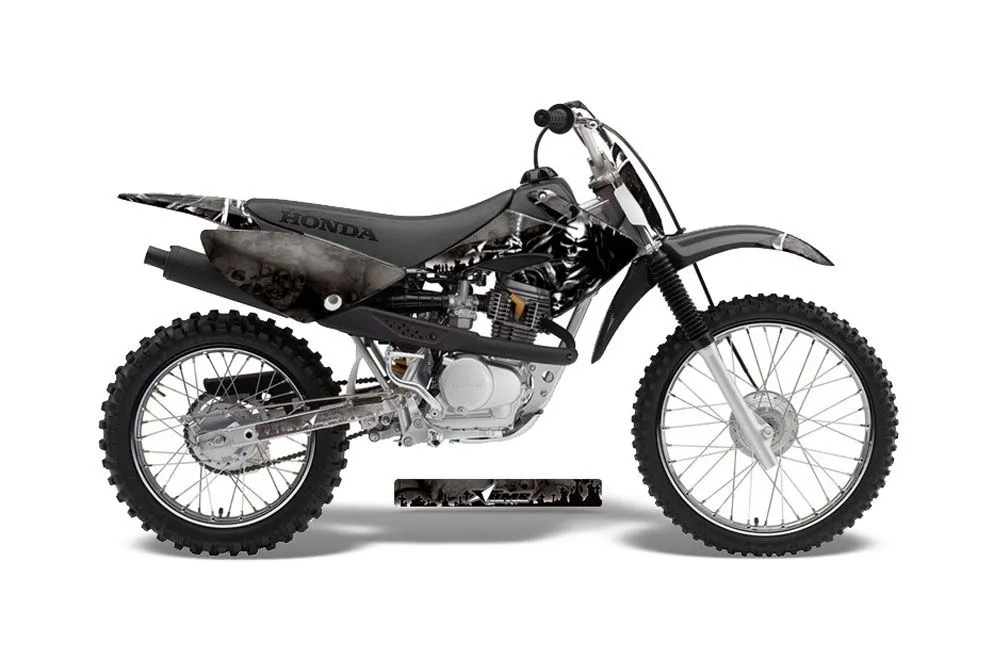 Honda CRF70 Dirt Bike Graphic Kit - 2004-2015 Reaper Black